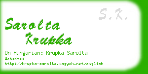 sarolta krupka business card